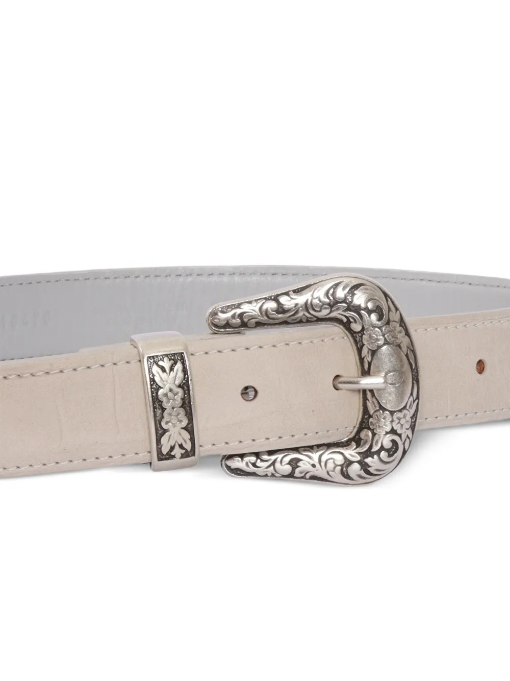  Orciani Floral Embossed Belt - Neutrals 