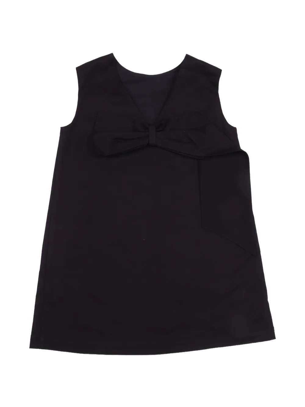 Douuod Kids bow-detail sleeveless dress - Nero