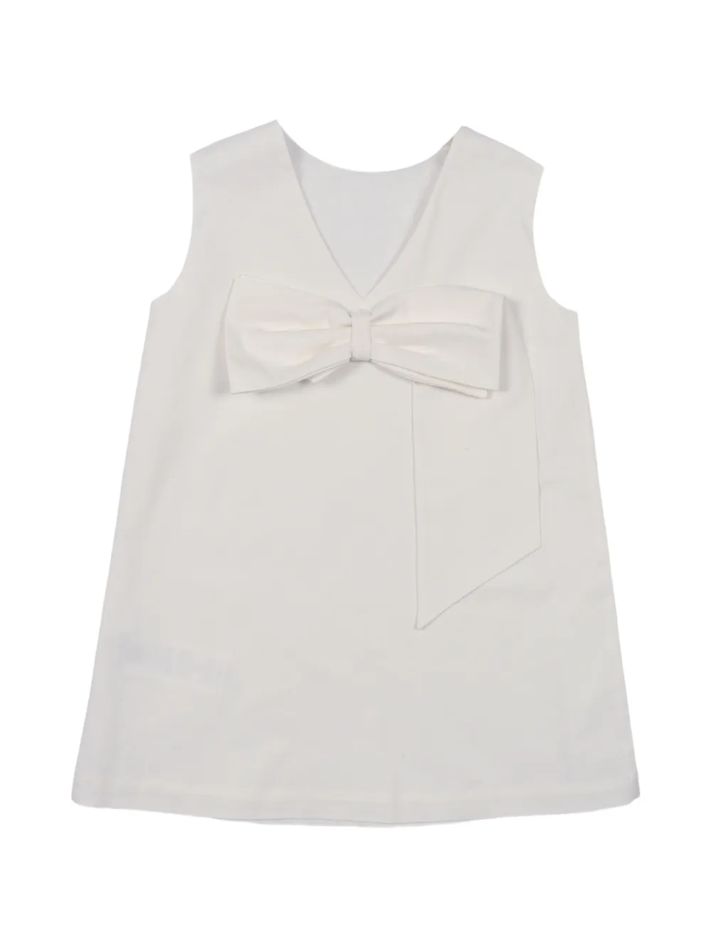 Douuod Kids bow mini dress - Bianco
