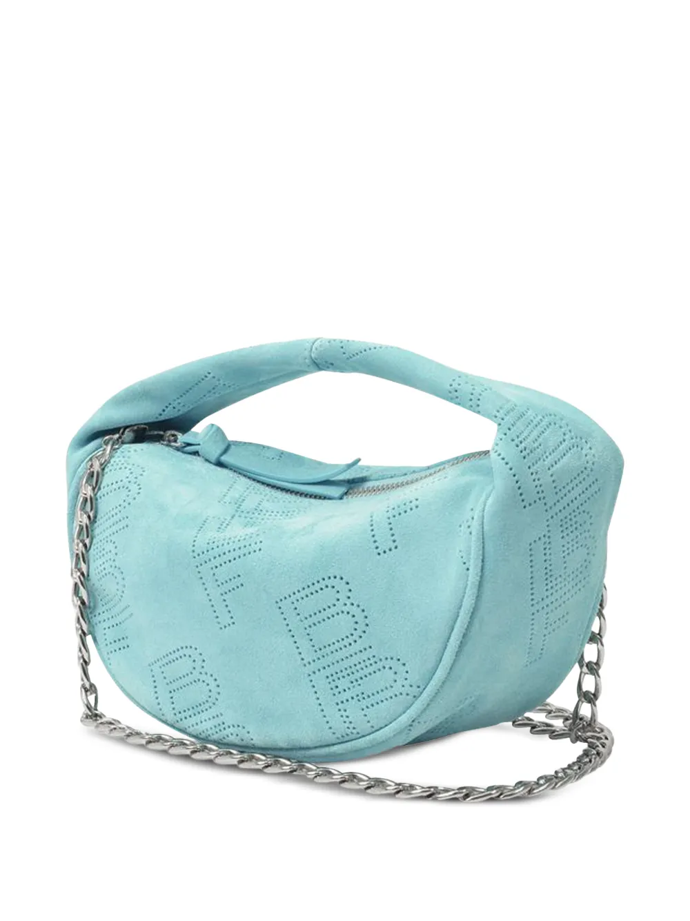  By Far Cush Perforated Chain Baby Bag - Blue 