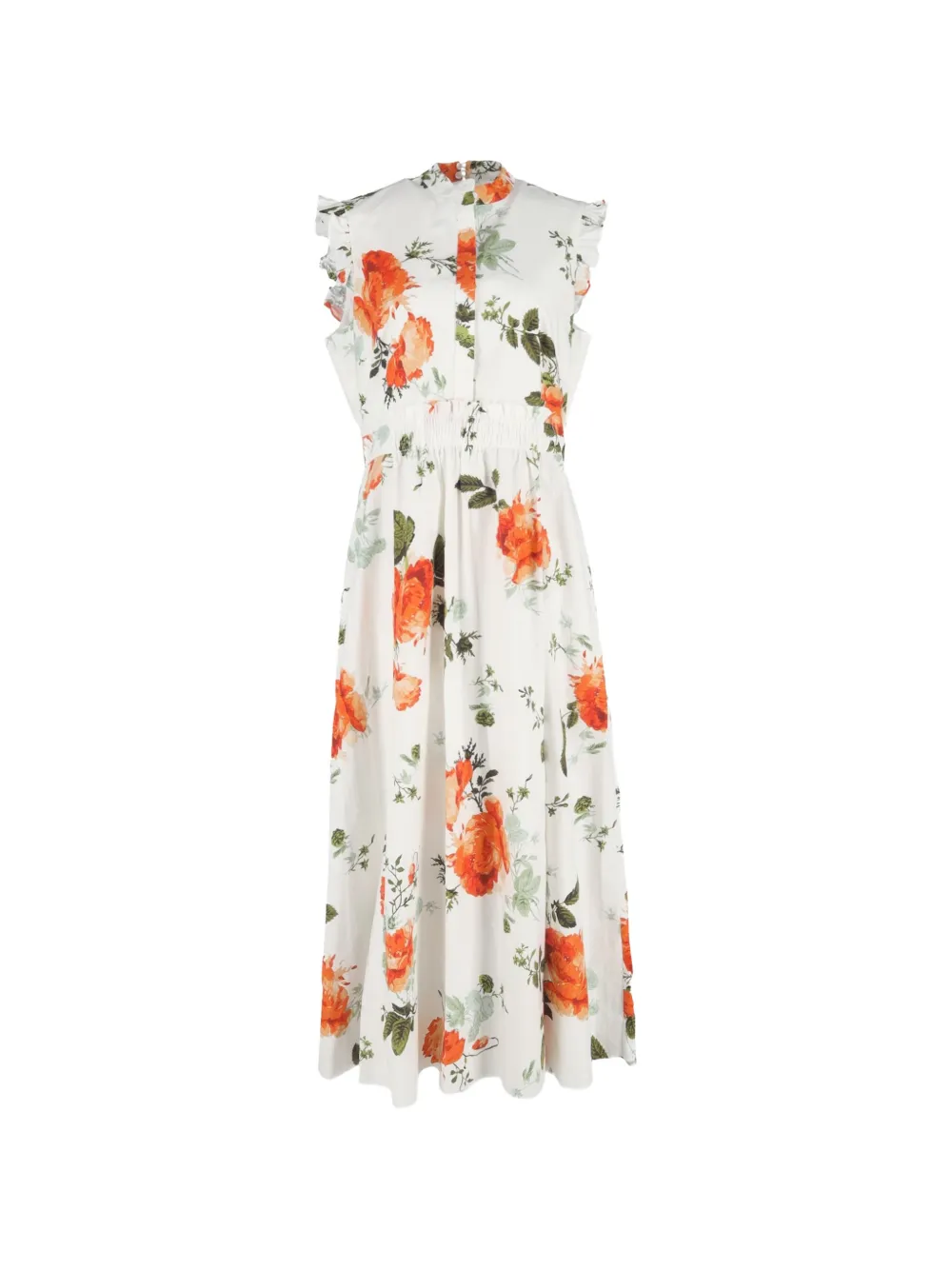ERDEM floral-print midi dress - Bianco
