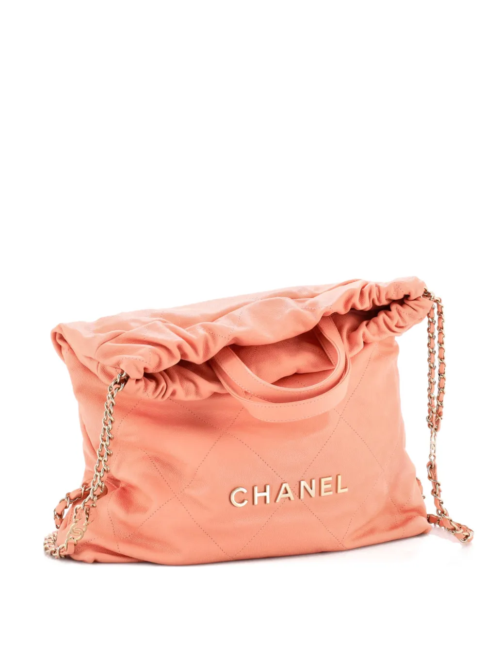 CHANEL Pre-Owned 22 Chain Quilted Caviar Large backpack - Rosa