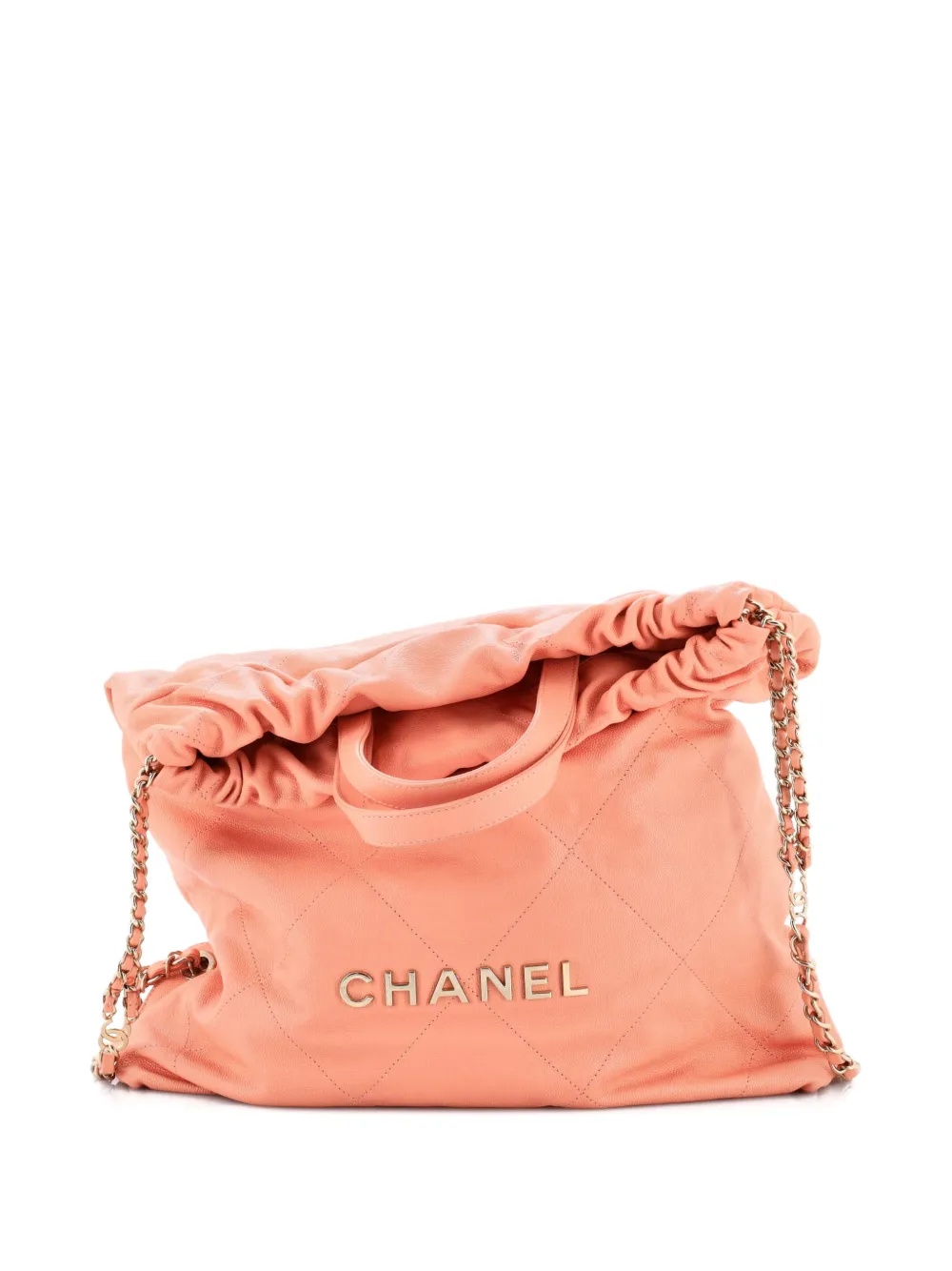 CHANEL Pre-Owned 22 Chain Quilted Caviar Large backpack - Rosa