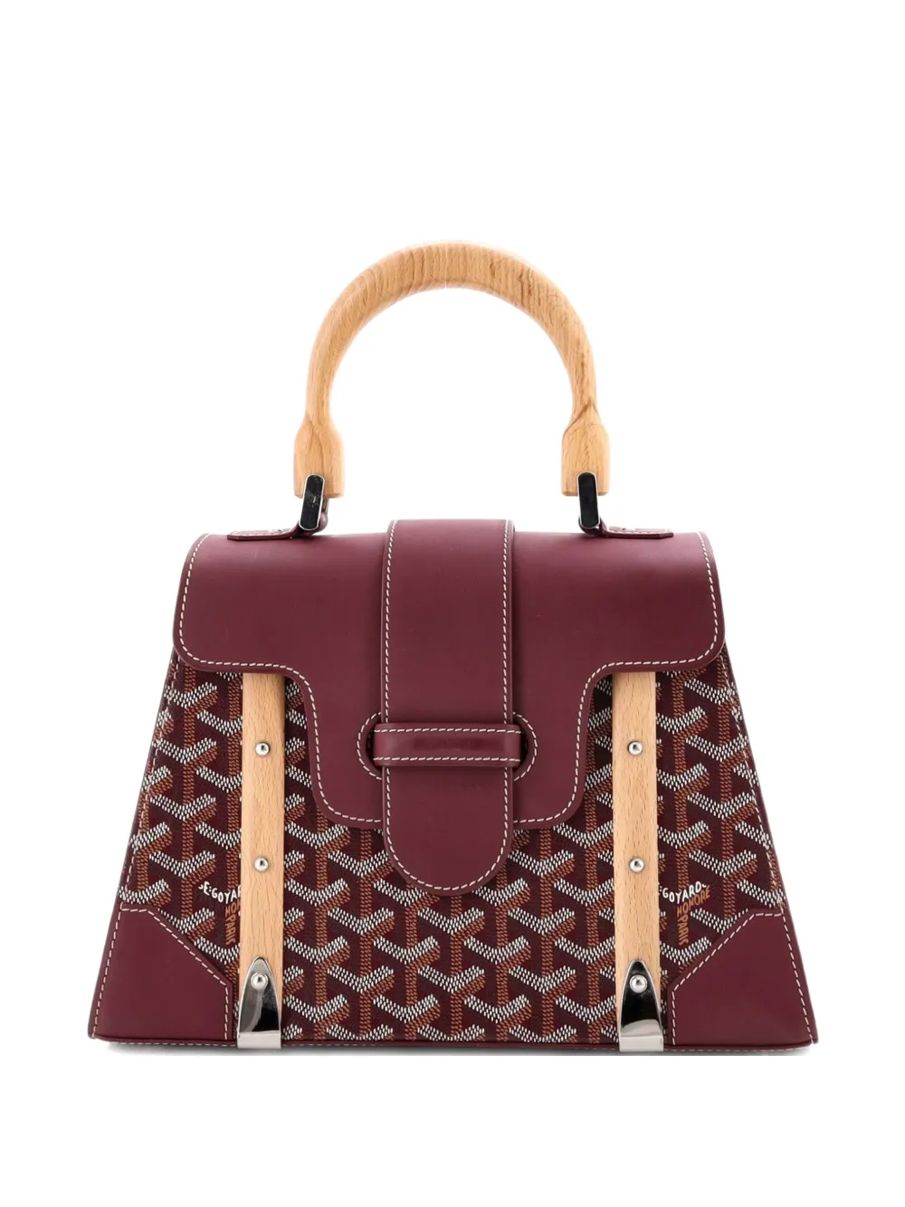 Goyard Pre-Owned Borsa a mano Saigon PM in tela cerata e pelle - Rosso