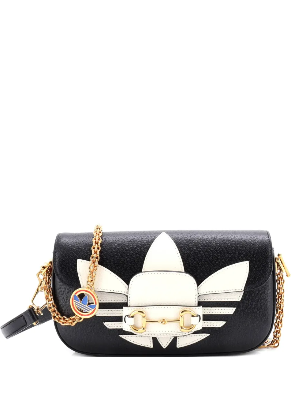 Gucci Pre-Owned x Adidas Horsebit 1955 Leather East West shoulder bag - Nero
