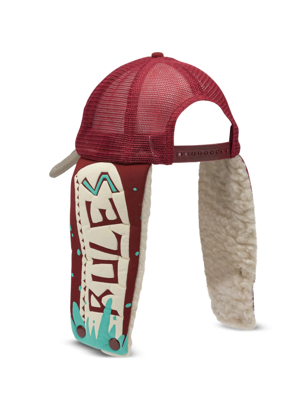  Kapital Graphic Shearling Hat - Red 
