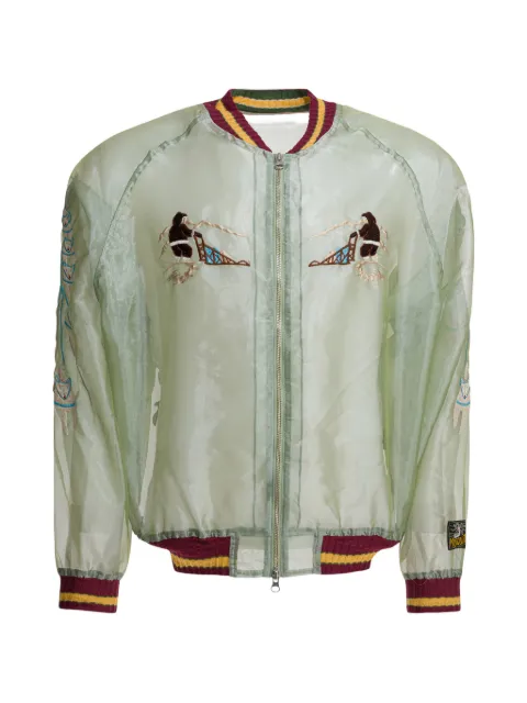 KAPITAL embroidered zip coat