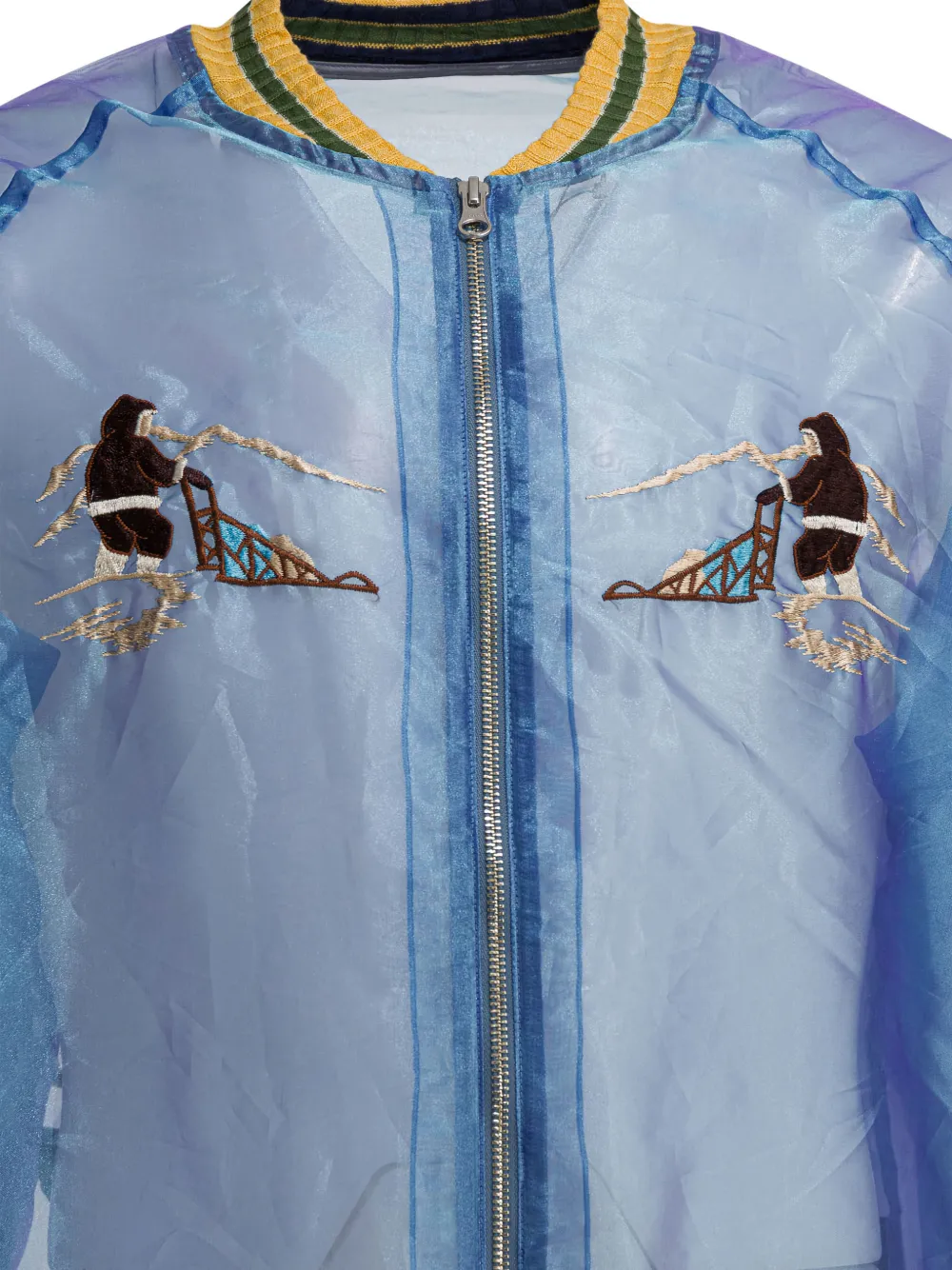  Kapital Embroidered Bomber Jacket - Blue 