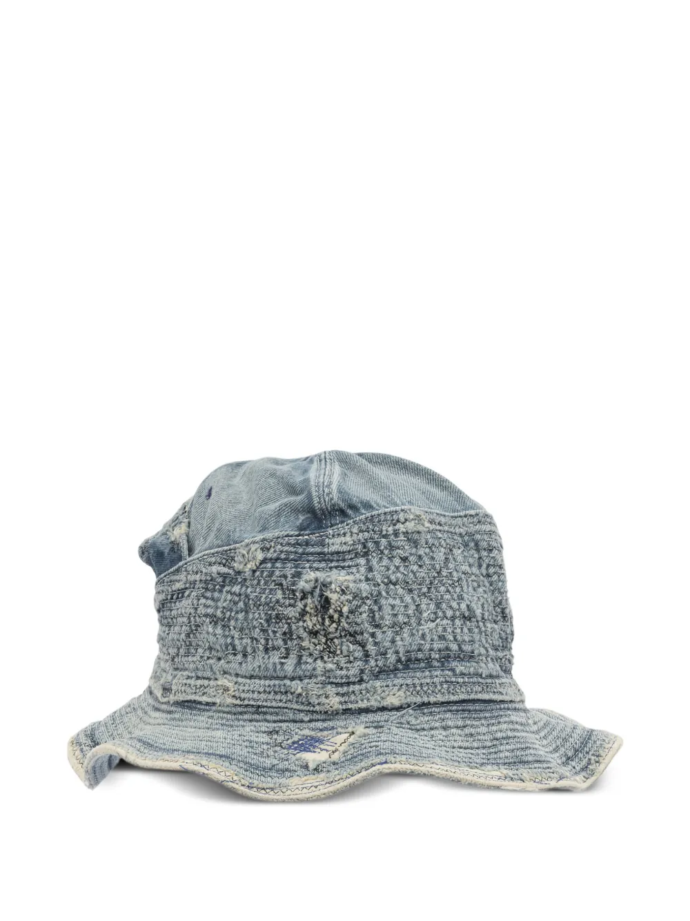 KAPITAL textured distressed hat - Blu