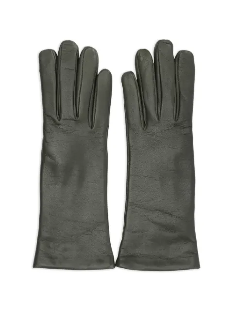 Restelli green leather gloves