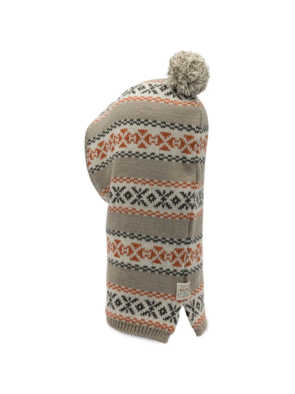  Kapital Pompom Patterned Hat - Neutrals 