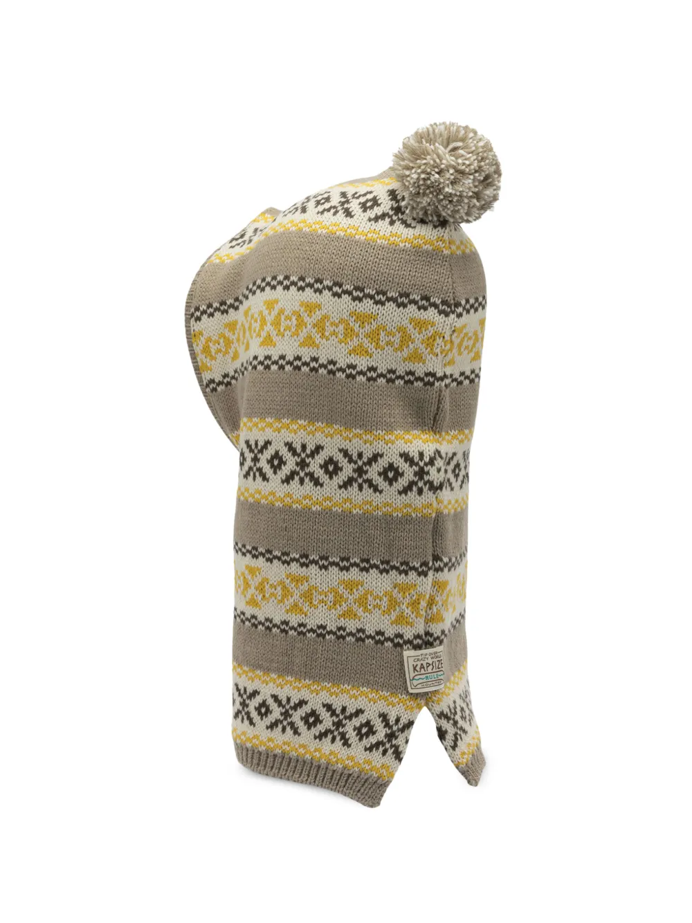  Kapital Pompom Striped Hat - Neutrals 