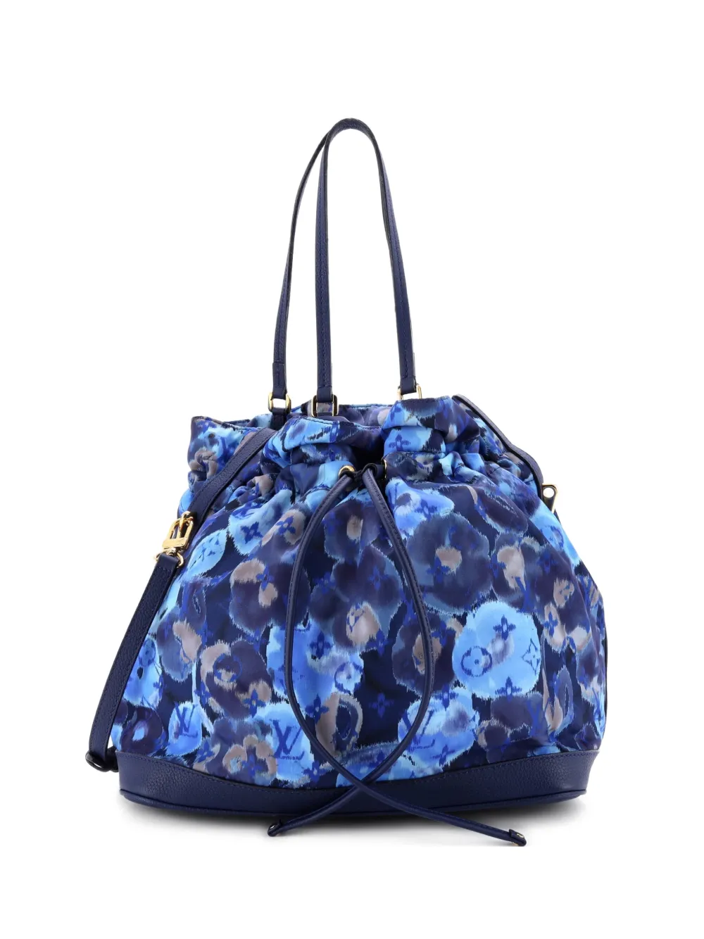 Louis Vuitton Pre-Owned Noefull Handbag Ikat Nylon MM bucket bag - Blu