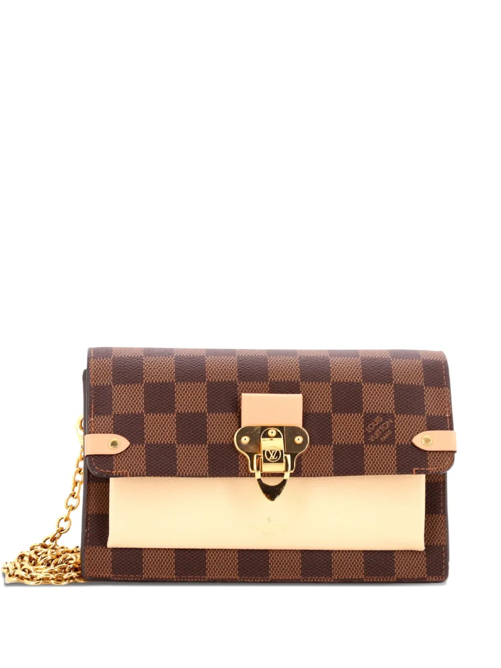 Louis Vuitton Pre-Owned Vavin Chain Wallet NM Damier with Leather crossbody bag - Marrone