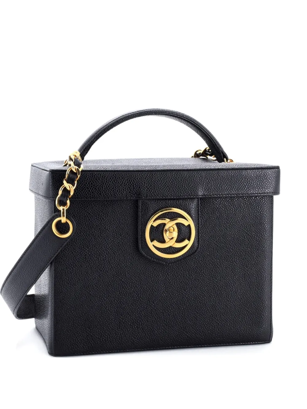 CHANEL Pre-Owned Vanity Case Caviar Small satchel - Nero