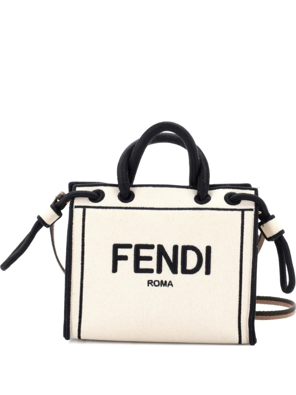 Fendi Pre-Owned Borsa shopper Roma mini in tela - Toni neutri