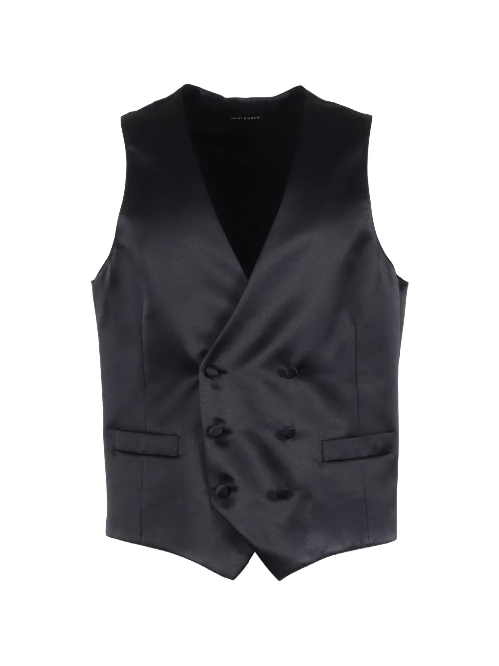 LUIGI BIANCHI MANTOVA double-breasted waistcoat - Nero