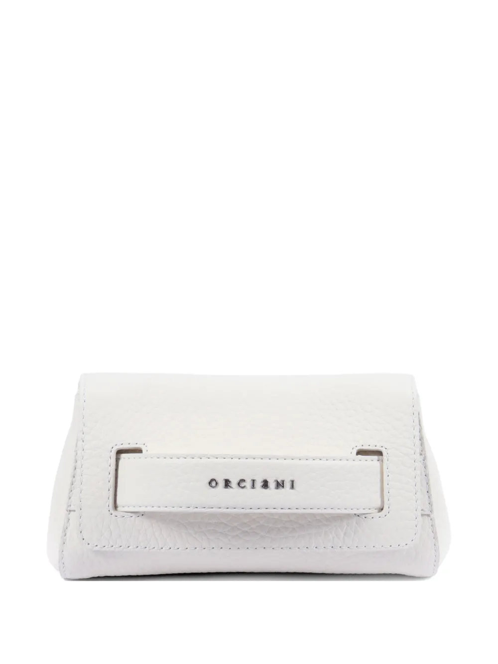 Orciani mini Gossip Soft leather chain clutch bag - Bianco