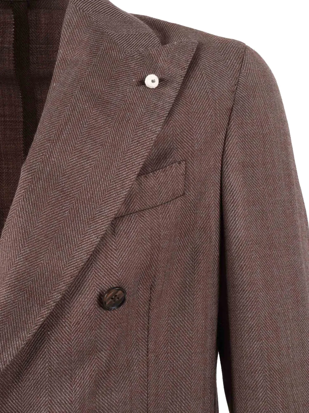  Brando Double-breasted Suit Jacket - Brown 