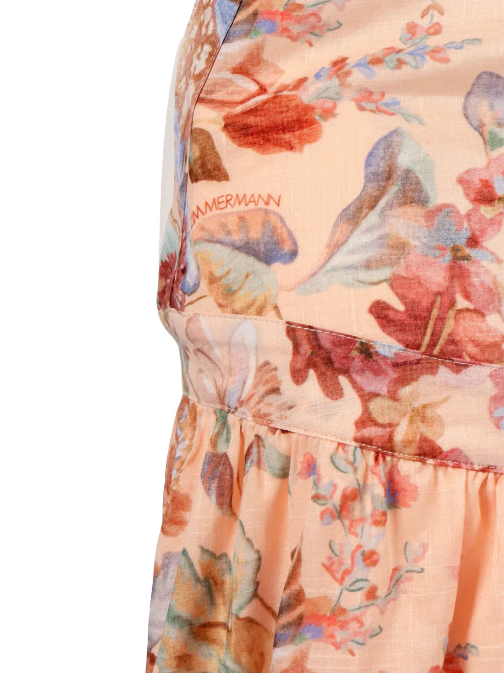  Zimmermann Kids Halter Floral Dress - Neutrals 