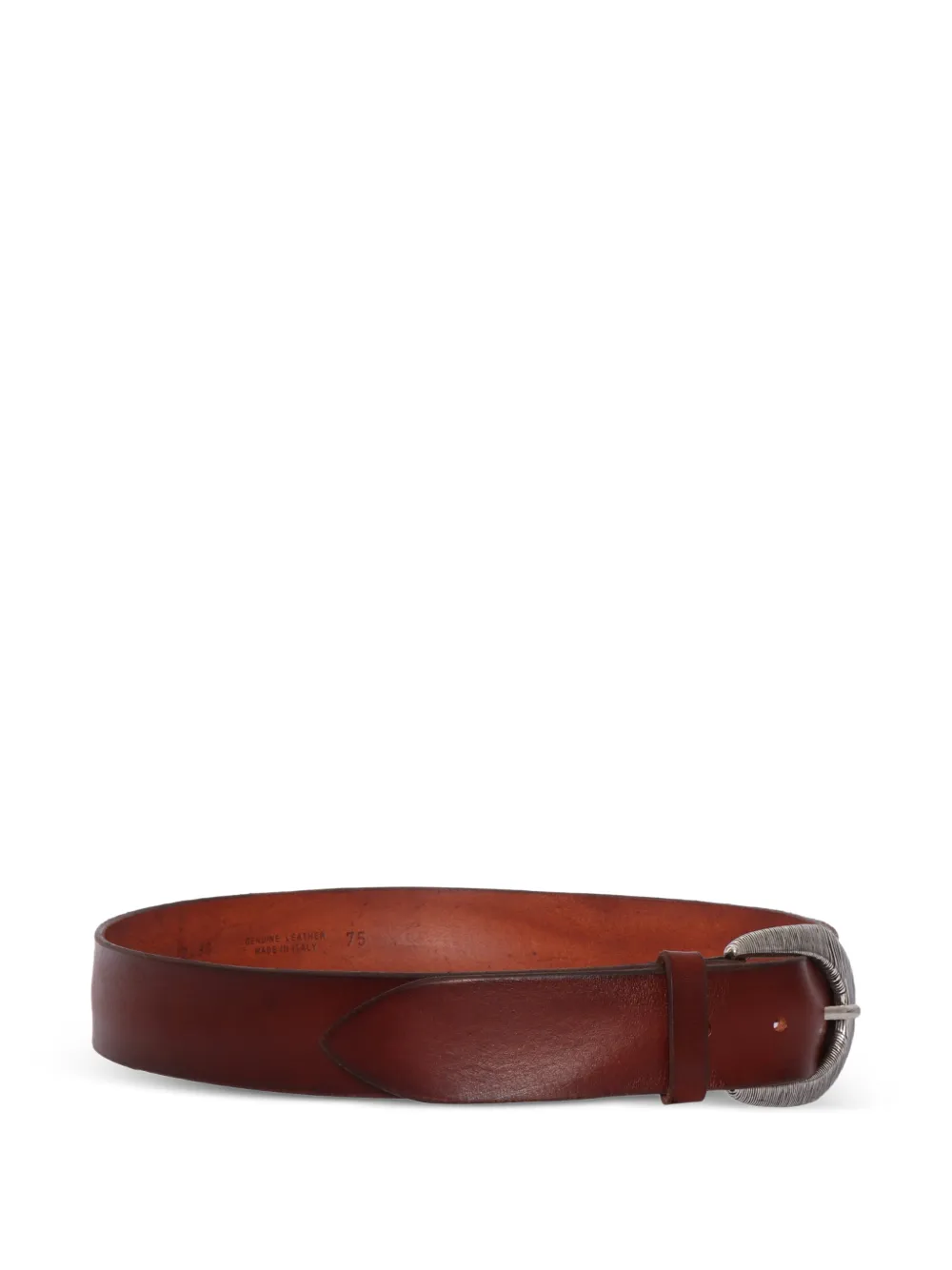  Orciani Textured Buckle Leather Belt 