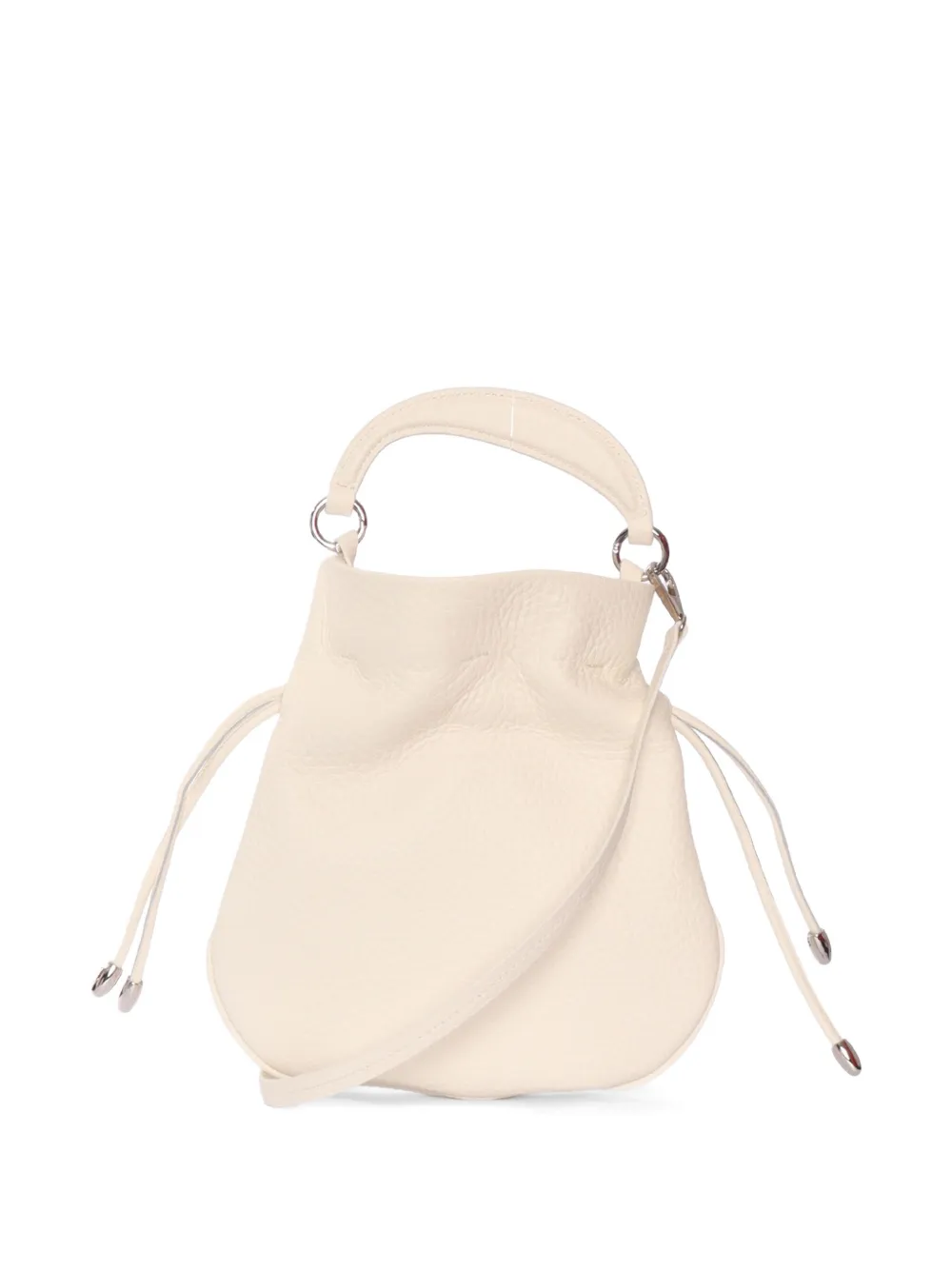  Orciani Handle Drawstring Shoulder Bag - Neutrals 