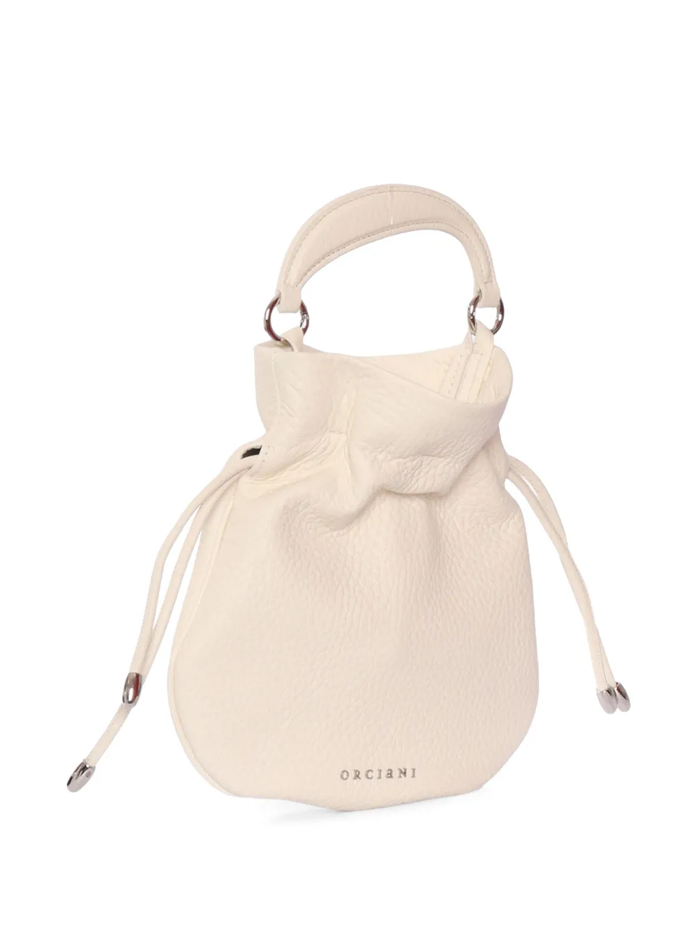 Orciani Handle Drawstring Shoulder Bag - Neutrals 