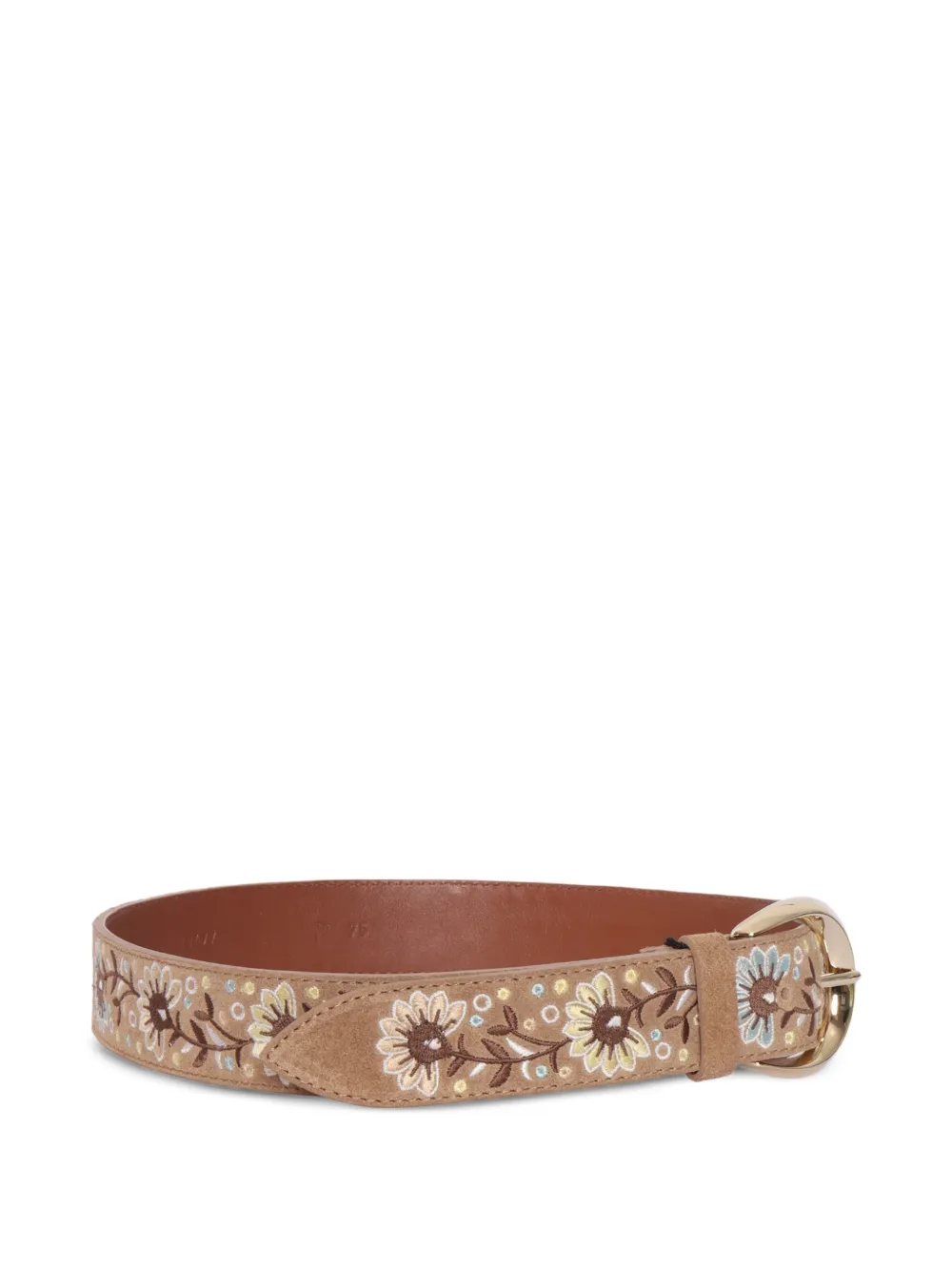  Orciani Floral Embroidered Belt - Neutrals 