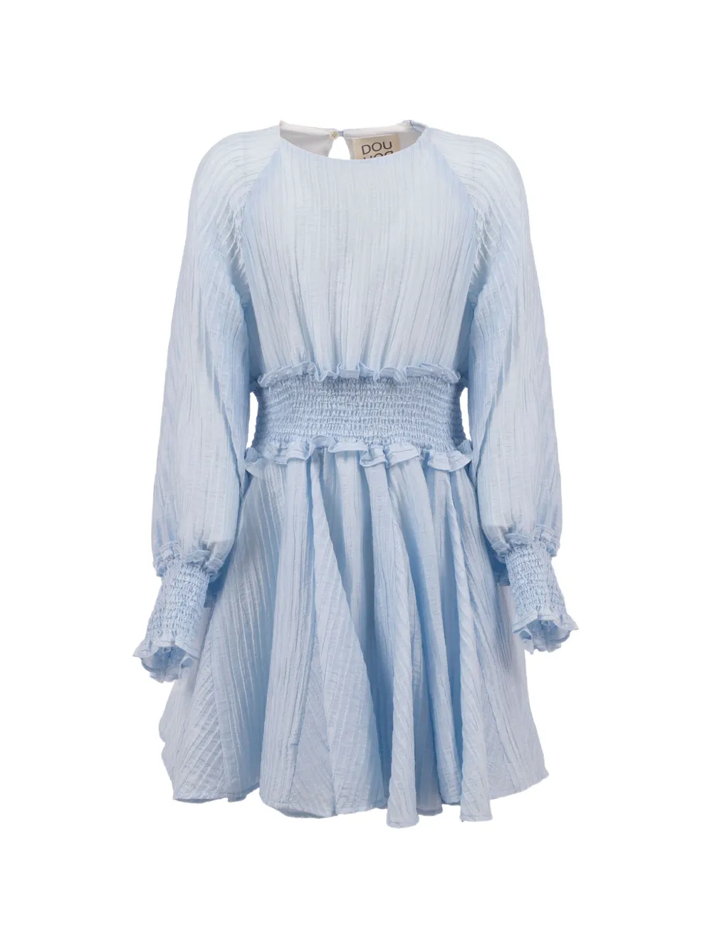Douuod Kids ruffled mini dress - Blu