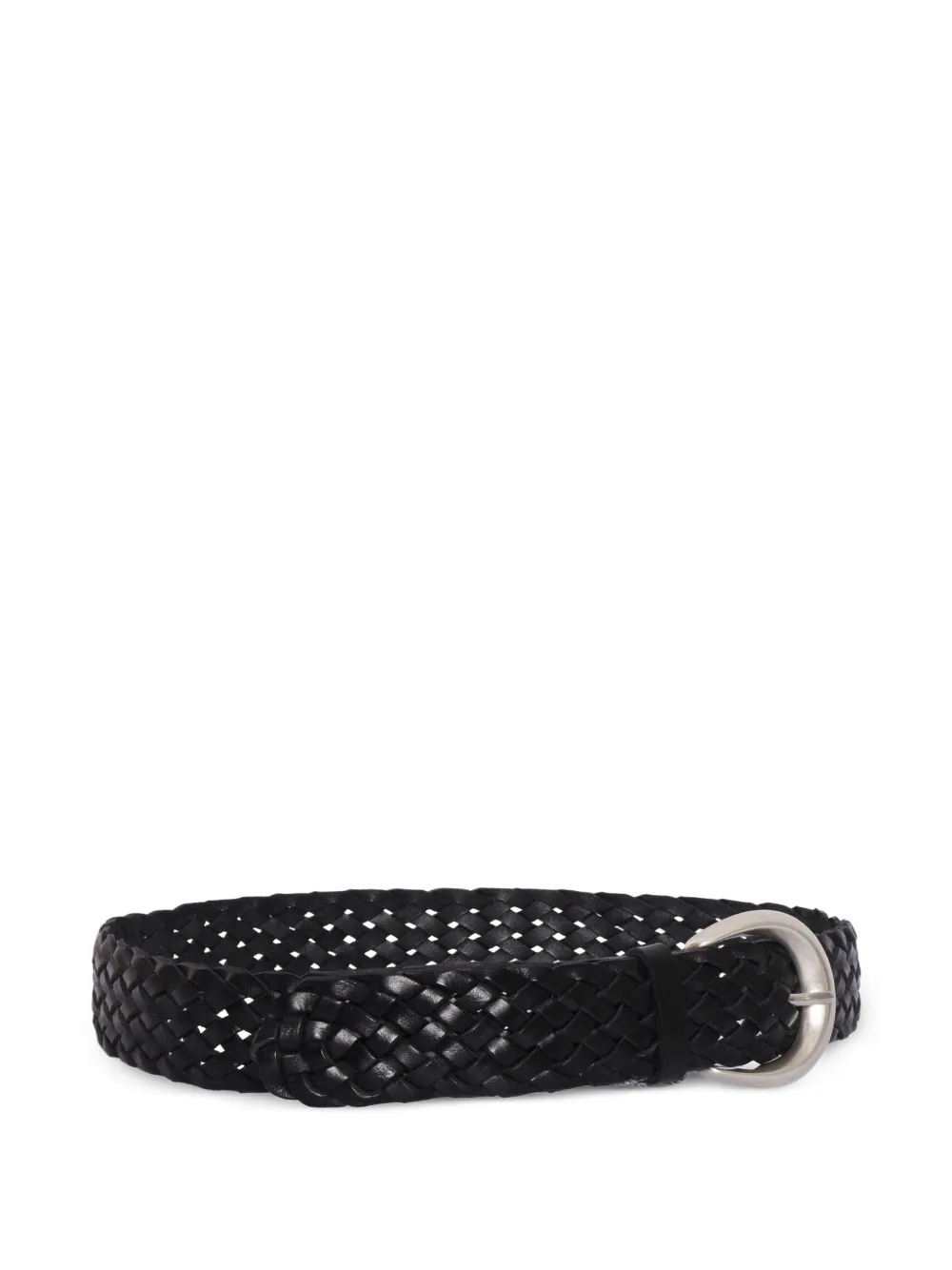  Orciani Braided Leather Belt - Black 