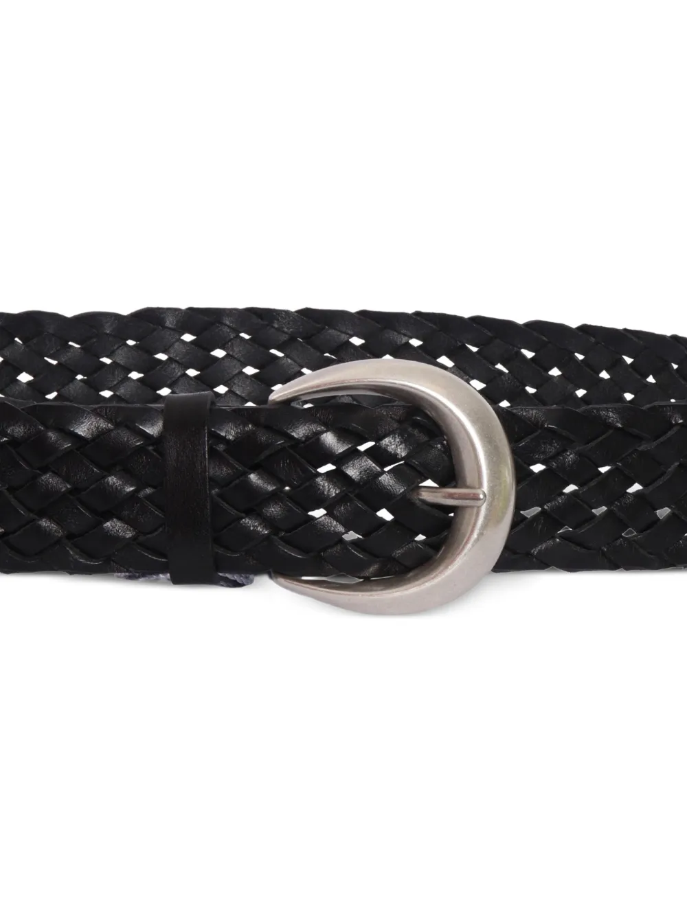  Orciani Braided Leather Belt - Black 