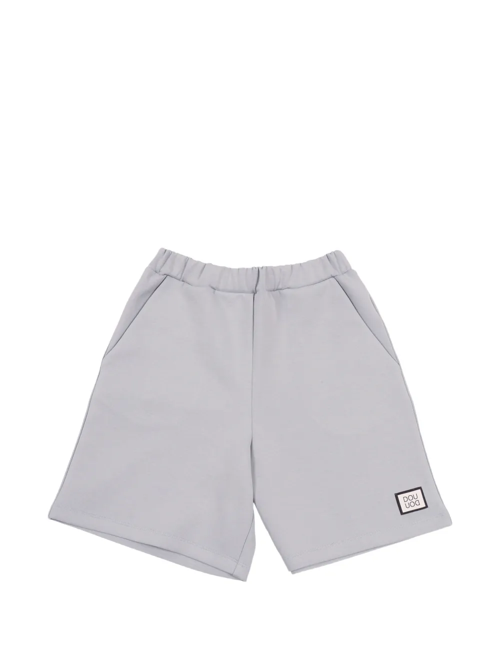 Douuod Kids logo-patch shorts - Grigio