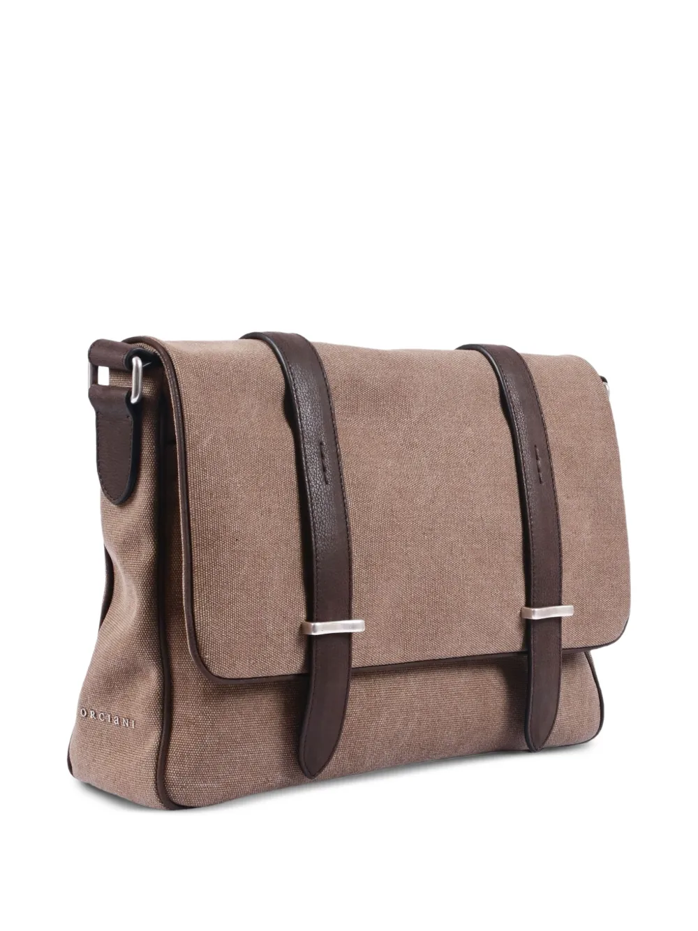  Orciani Buckle-fastening Leather Shoulder Bag - Brown 