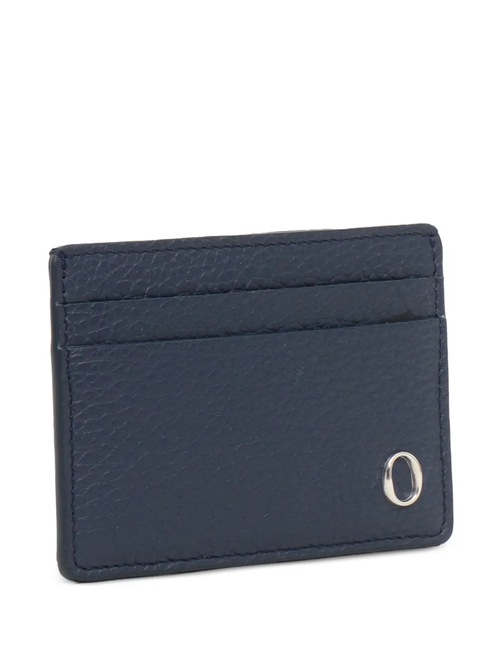  Orciani Logo-detail Leather Cardholder - Blue 