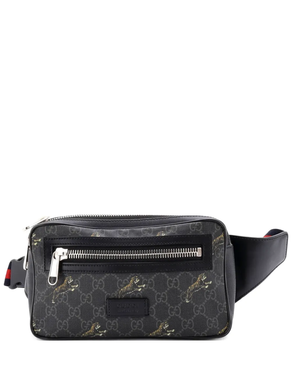 Gucci Pre-Owned Soft Zip Printed GG Coated Canvas Small belt bag - Nero