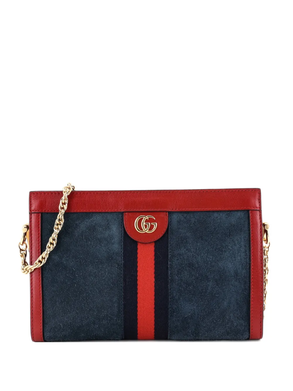 Gucci Pre-Owned Ophidia Chain Suede Small shoulder bag - Blu