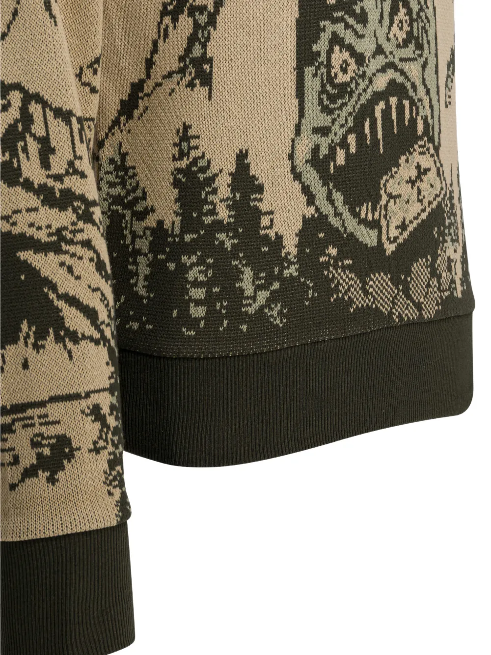 KAPITAL Gebreide trui met grafische print Beige