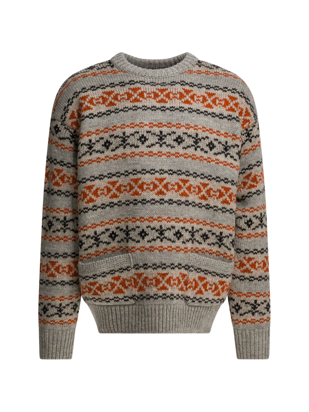 KAPITAL patterned pocket knitwear - Grigio