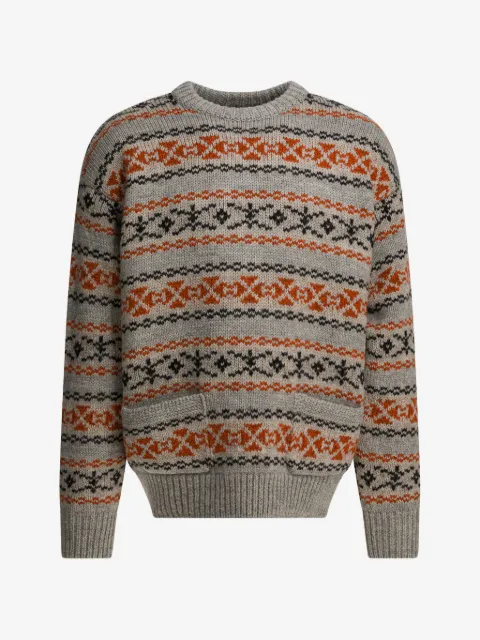 KAPITAL patterned pocket knitwear