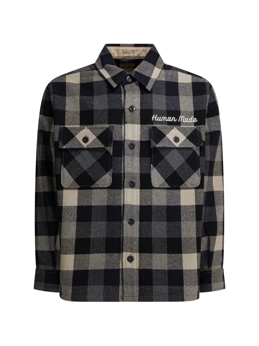 Human Made checked pocket coat - Blu