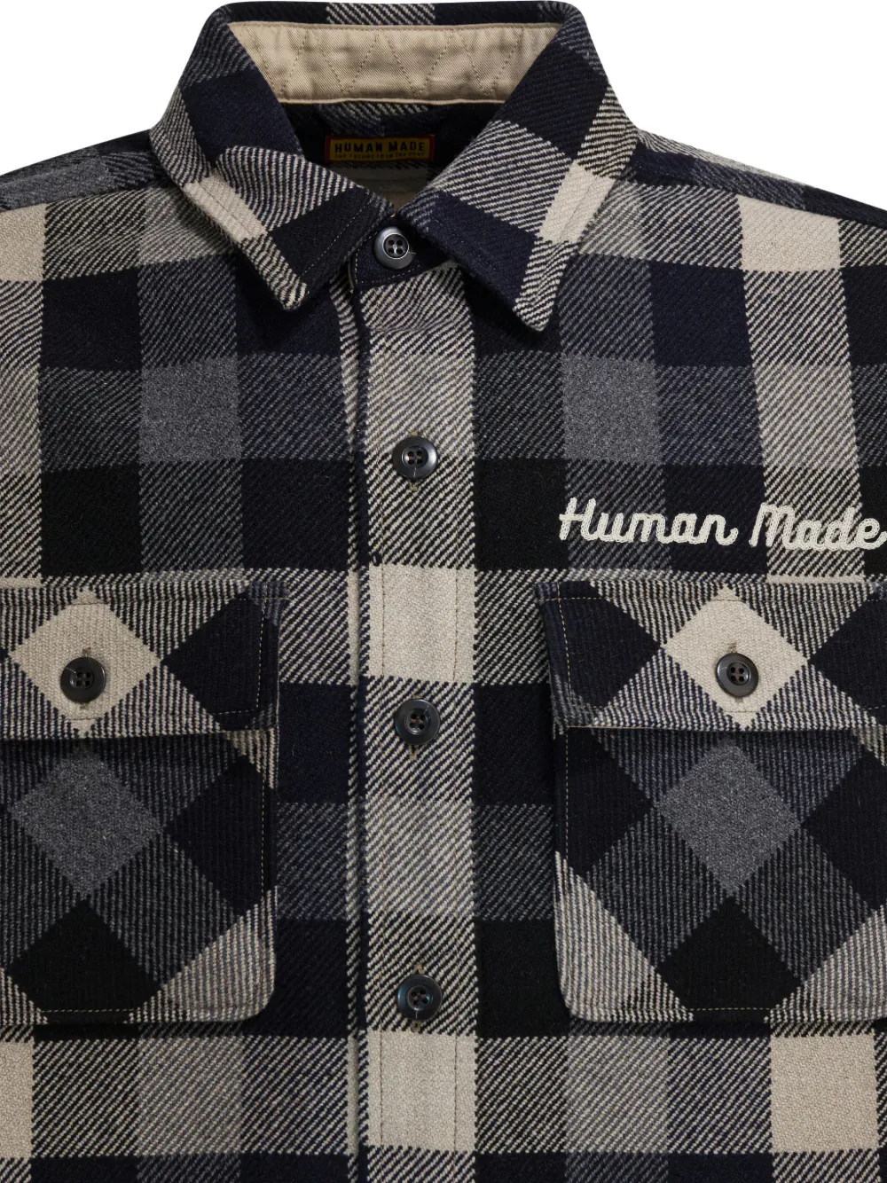  Human Made Checked Pocket Coat - Blue 