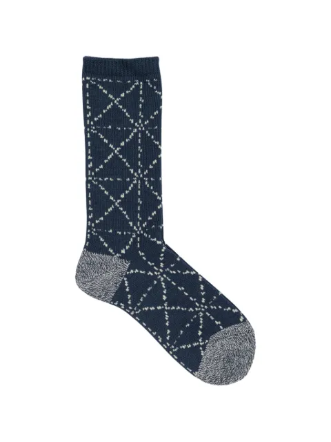 KAPITAL diamond-pattern socks