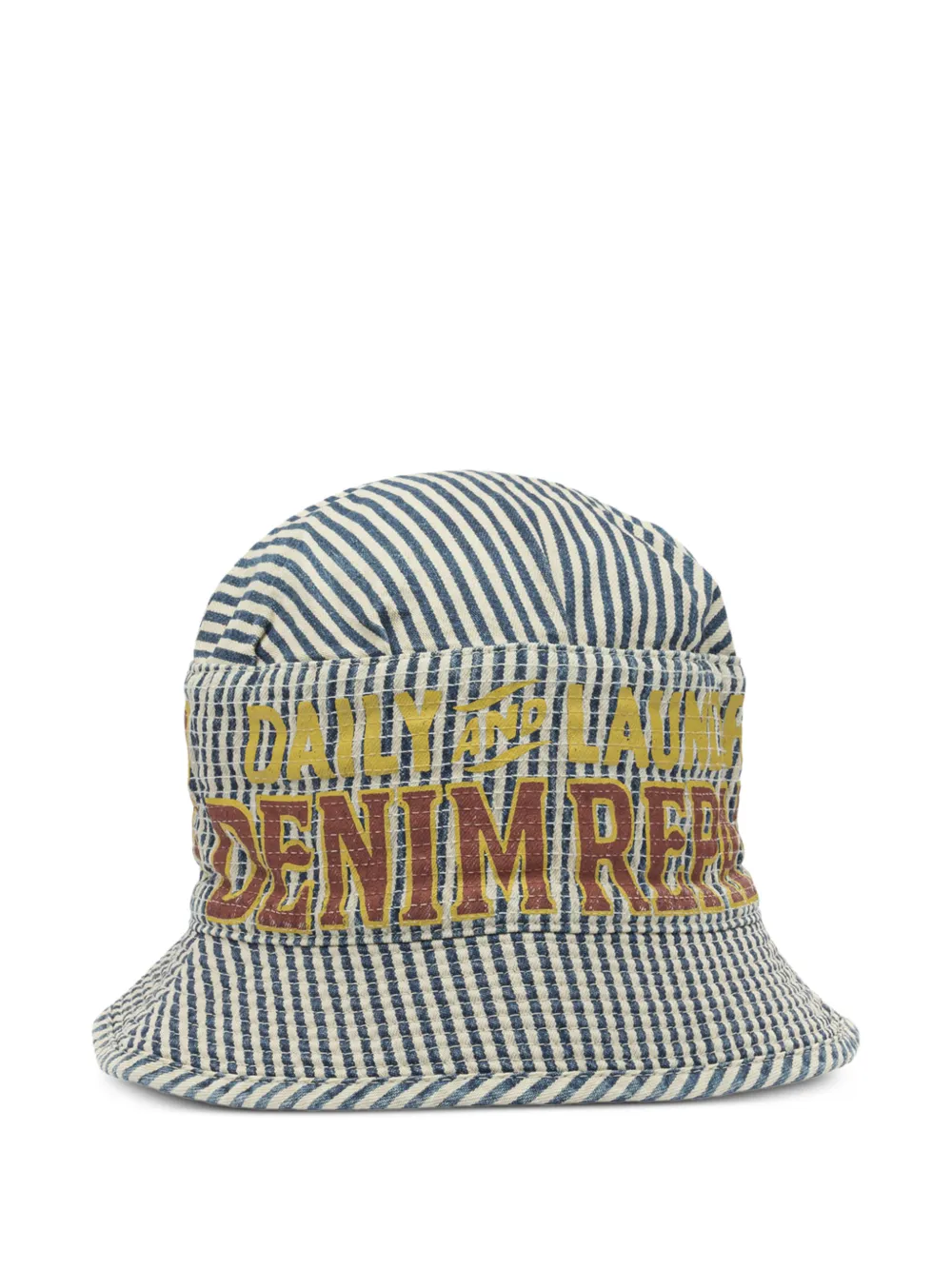KAPITAL striped print hat - Blu