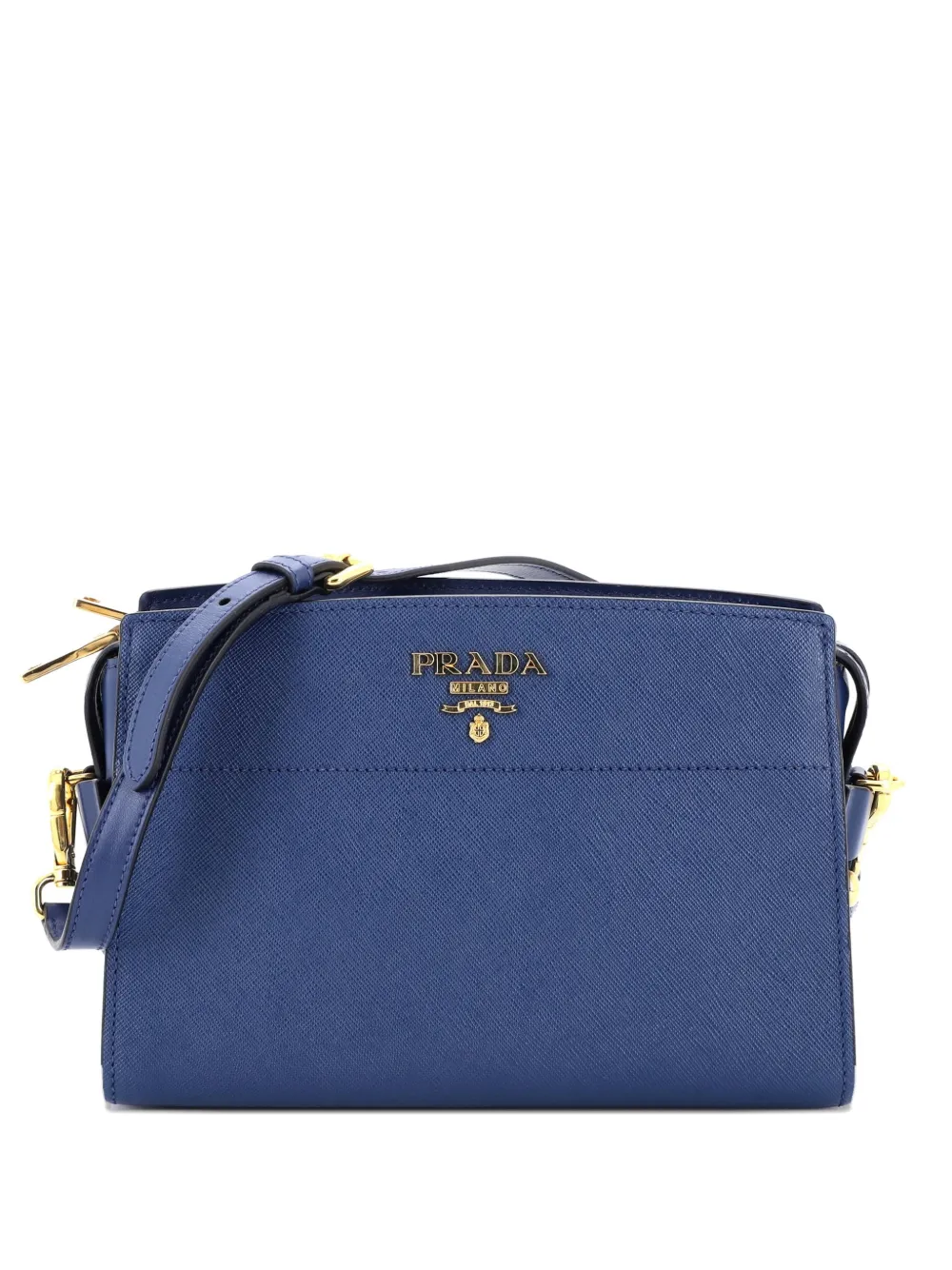 Prada Pre-Owned Bibliotheque Saffiano Leather crossbody bag - Blu