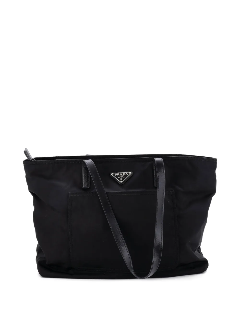 Prada Pre-Owned Re-Edition 1978 Pocket Re-Nylon with Saffiano Leather Medium tote bag - Black
