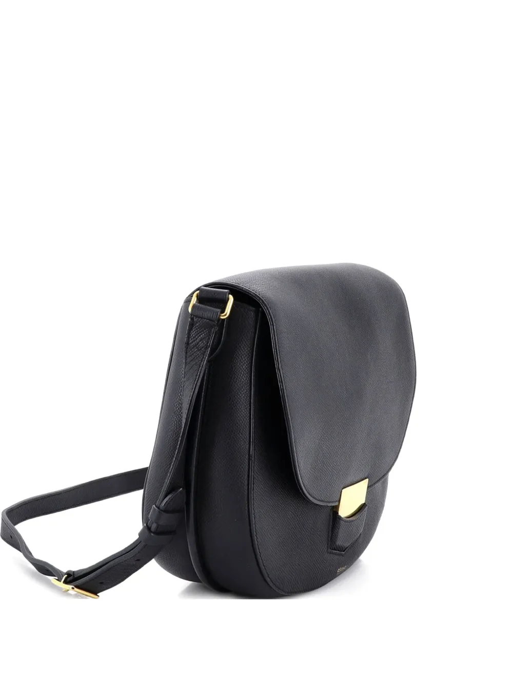 Celine Pre-Owned Trotteur Grainy Leather Medium crossbody bag - Nero