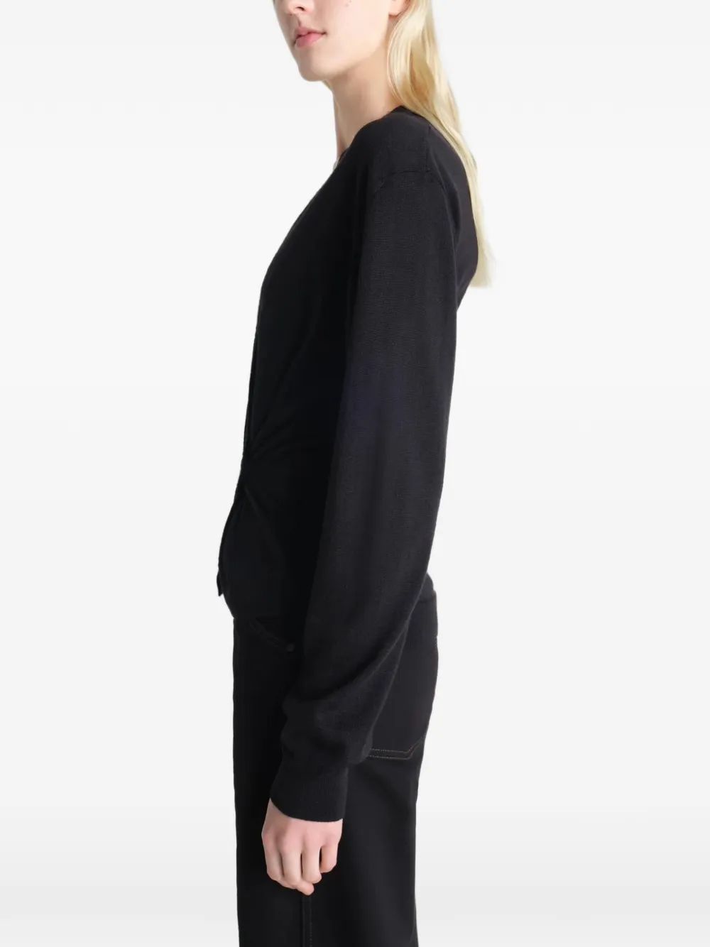 LEMAIRE Vest met V-hals Zwart