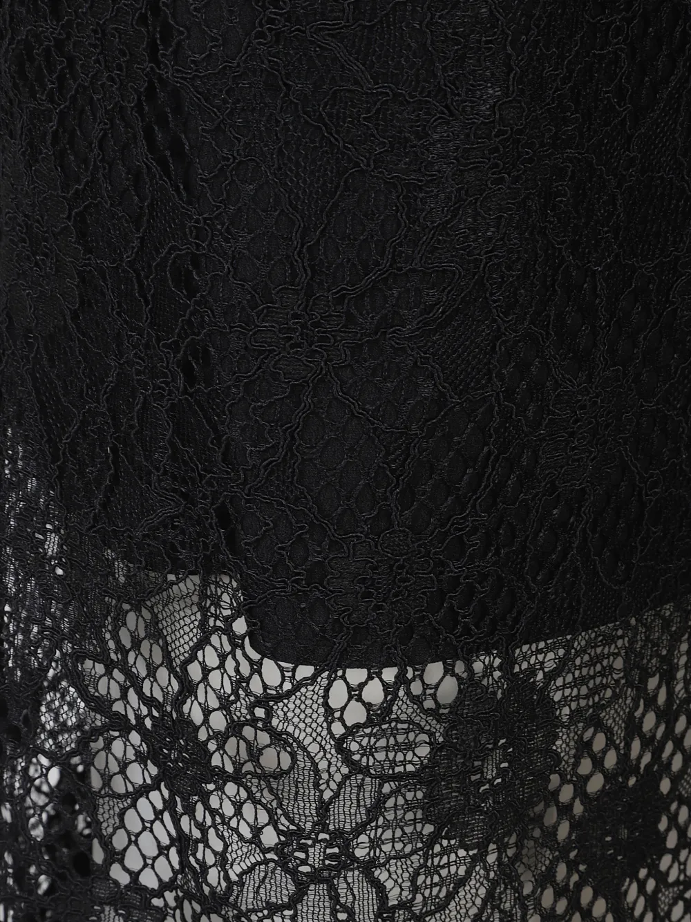 V-Neck Lace Midi Dress