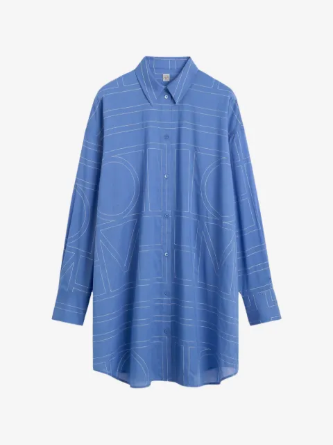 TOTEME monogram-embroidered shirt