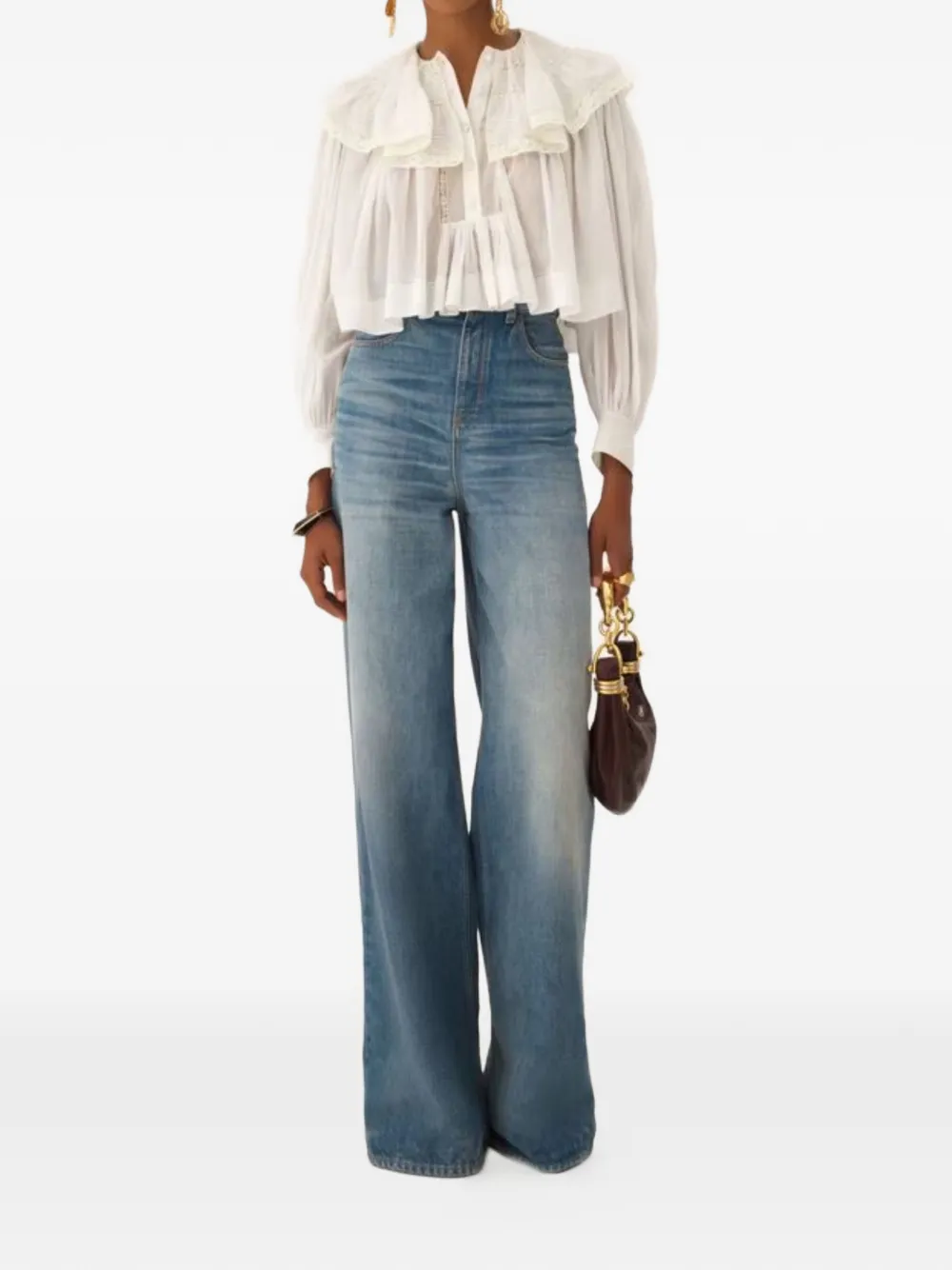 Ruffled Lace Blouse